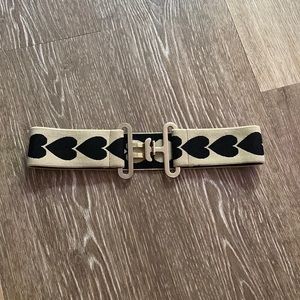 Home-made blacks hearts equestrian elastic belt !